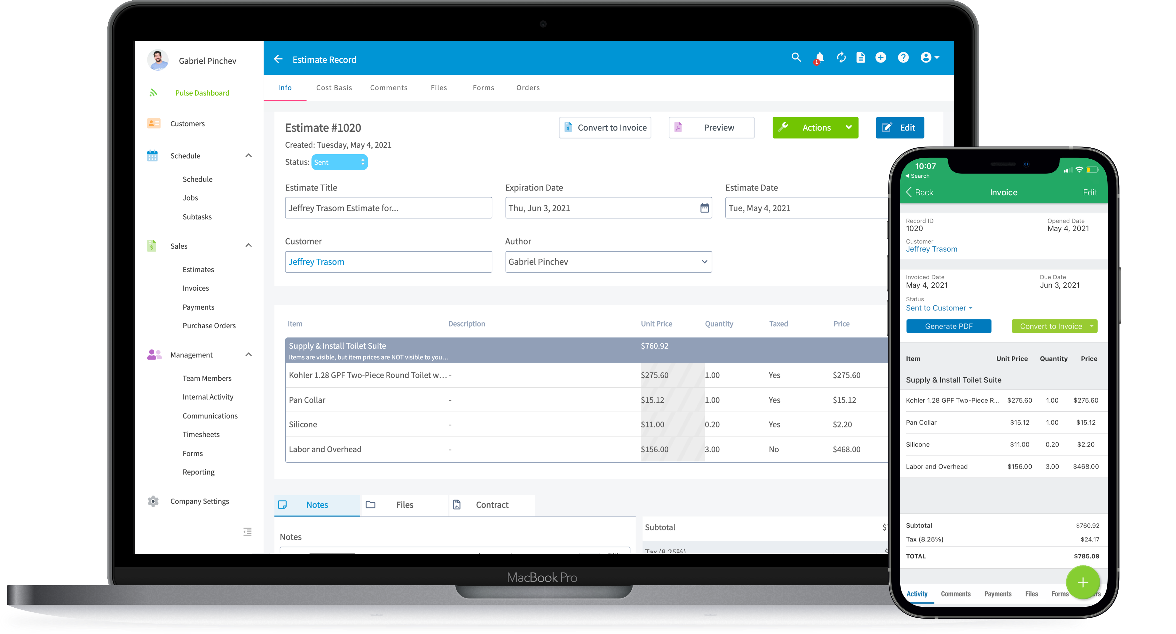 Service Estimate Software Estimate App FieldPulse